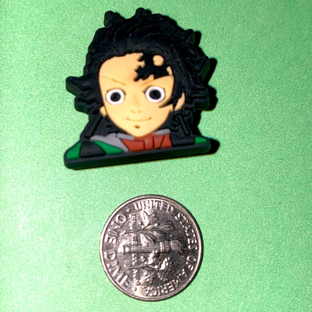 (10 for $15) Tanjiro Kanao Demon Slayer Manga Anime Cosplay Crocs Shoe Charms
